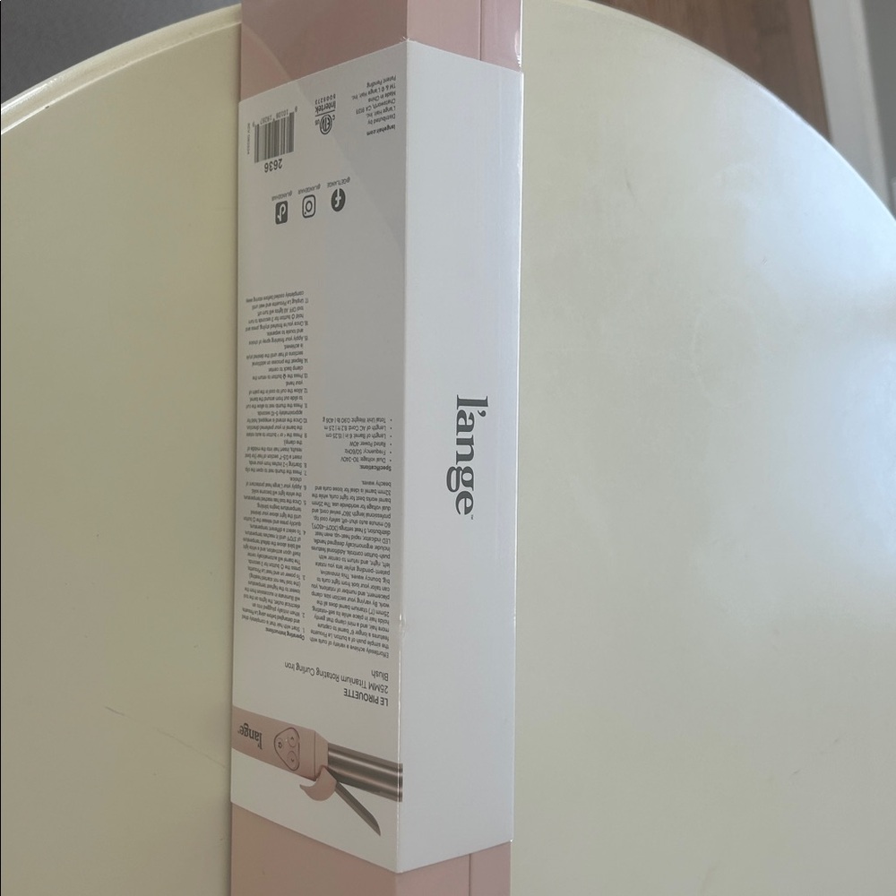 Lange Blush Le Pirouette 25MM Titanium Rotating Curling Iron - Picture 3 of 3